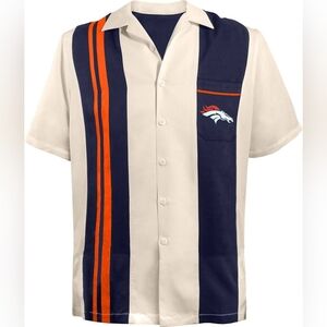 NWT Denver Broncos NFL/ Little Earth "Spare" Bowling Shirt - Men's Large